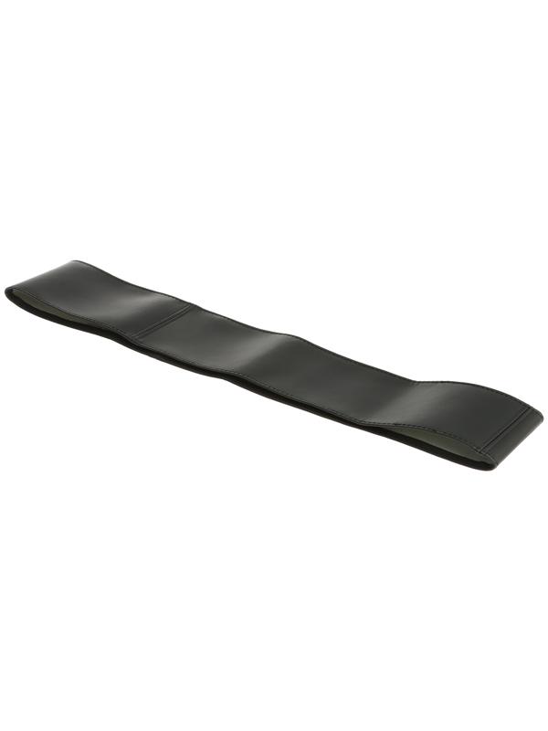 Оплетка на руль сшивная, экокожа, черная, нить, игла, размер L, 38-40 см