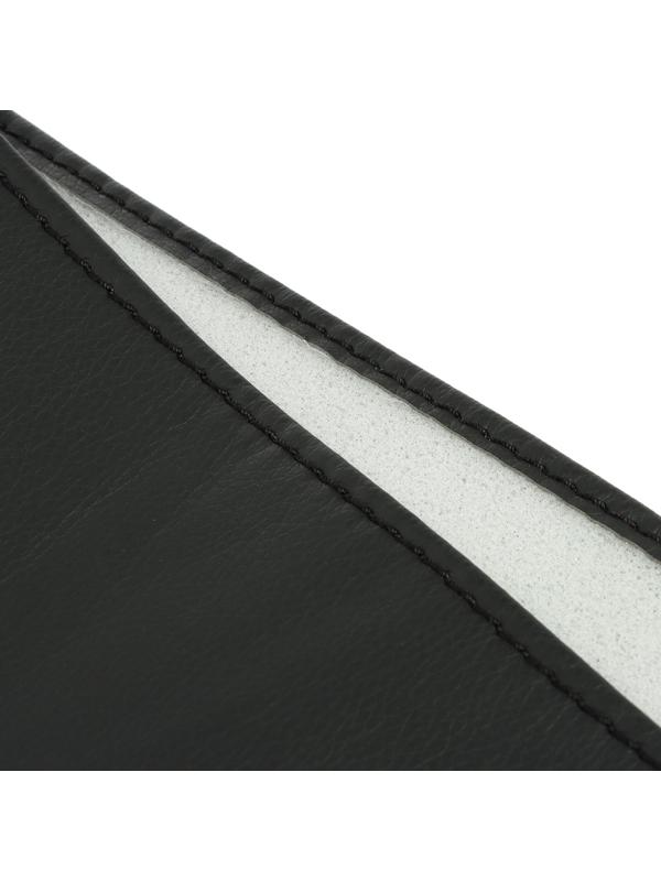 Оплетка на руль сшивная, экокожа, черная, нить, игла, размер XL, 40-42 см