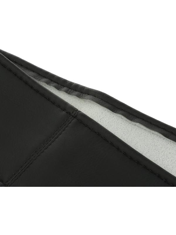 Оплетка на руль сшивная, экокожа, черная, нить, игла, размер 2ХL, 42-44 см