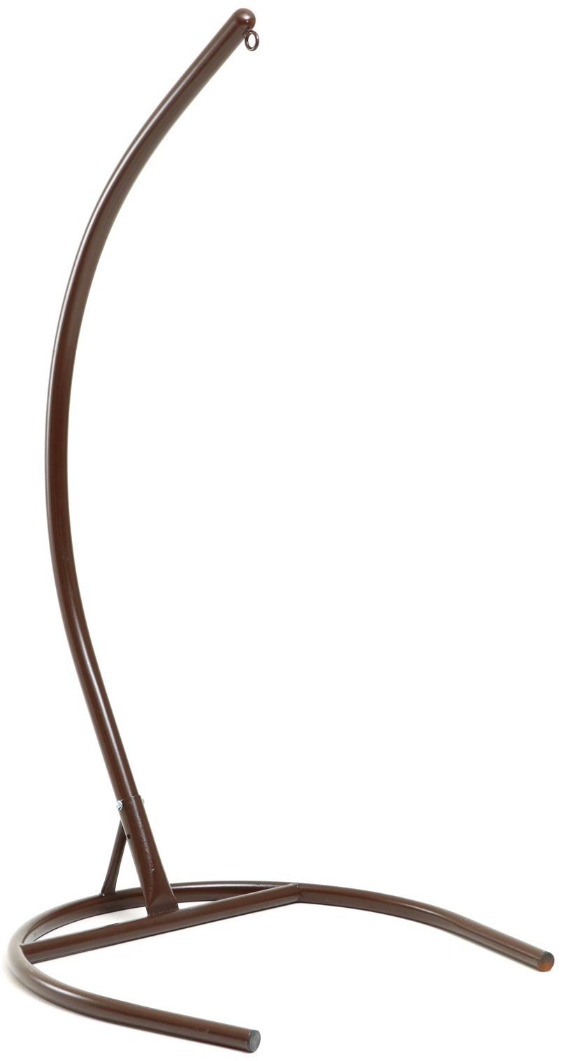 Подвесное кресло КОКОН «Капля» красная подушка, стойка, коричневое