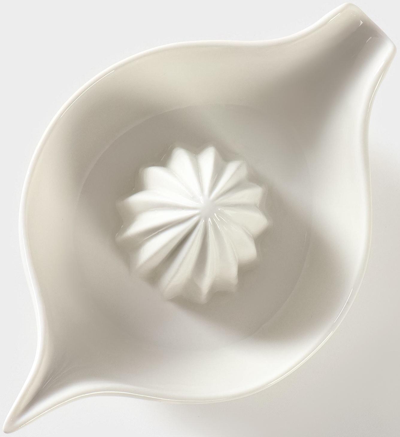 Соковыжималка фарфоровая на подставке из бамбука BellaTenero, 19×12×7,5 см, цвет белый