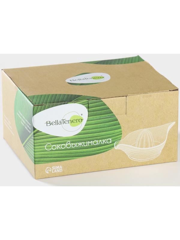 Соковыжималка фарфоровая на подставке из бамбука BellaTenero, 19×12×7,5 см, цвет белый