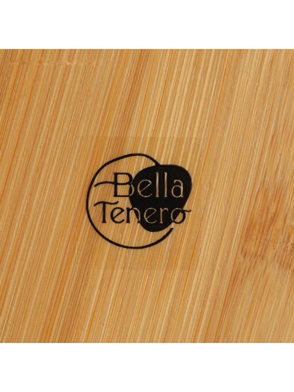 Соковыжималка фарфоровая на подставке из бамбука BellaTenero, 19×12×7,5 см, цвет белый