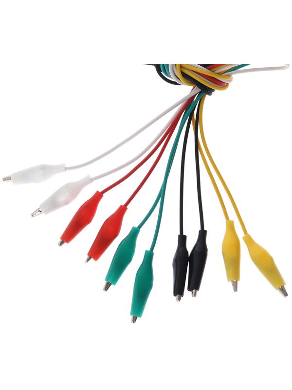 Провод-тестер с зажимом, 30 см, R8, набор 10 шт