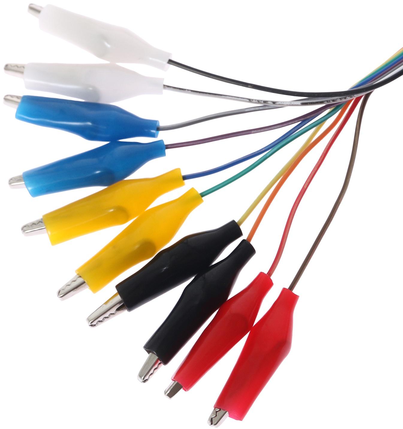 Провод-тестер с зажимом, 30 см, R9, набор 10 шт