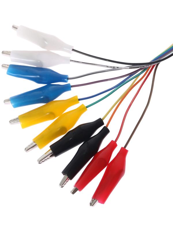 Провод-тестер с зажимом, 30 см, R9, набор 10 шт