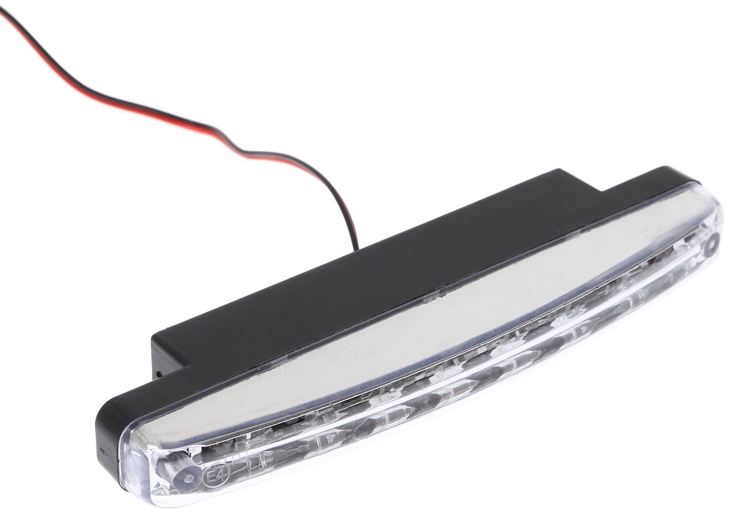 Светодиодная LED фара, 12 В, 24 Вт, 8 LED, 6500 К, провод 80 см, набор 2 шт