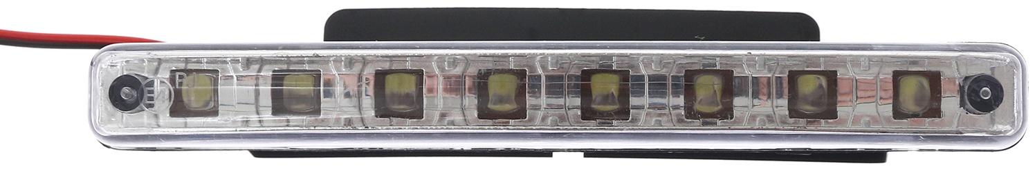 Светодиодная LED фара, 12 В, 24 Вт, 8 LED, 6500 К, провод 80 см, набор 2 шт