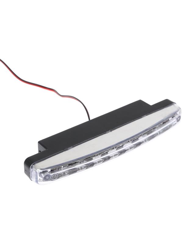 Светодиодная LED фара, 12 В, 24 Вт, 8 LED, 6500 К, провод 80 см, набор 2 шт