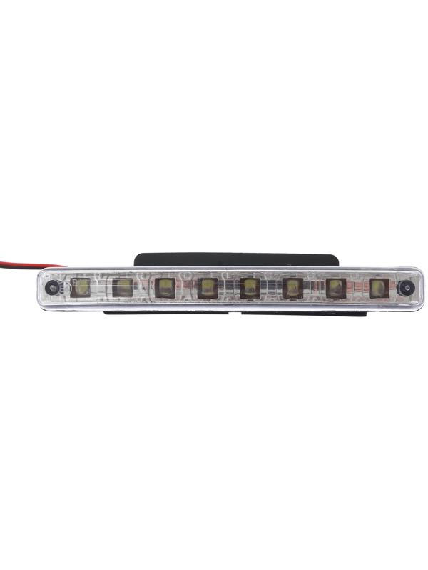 Светодиодная LED фара, 12 В, 24 Вт, 8 LED, 6500 К, провод 80 см, набор 2 шт