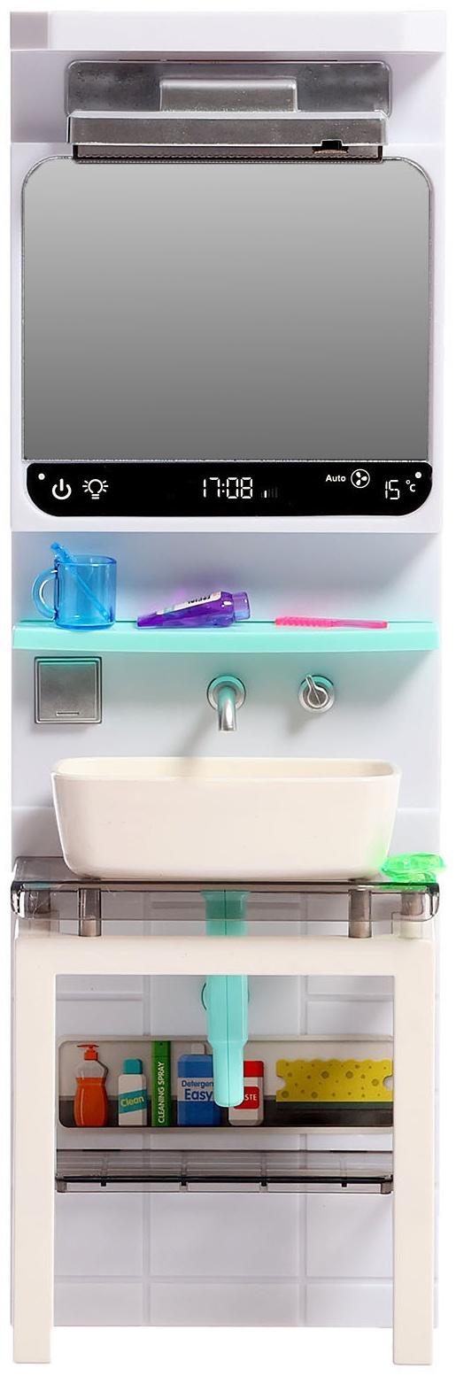 Набор мебели для кукол «Уборная», раковина, зеркало, аксессуары