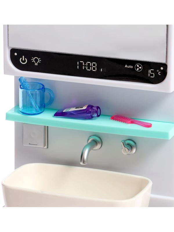 Набор мебели для кукол «Уборная», раковина, зеркало, аксессуары