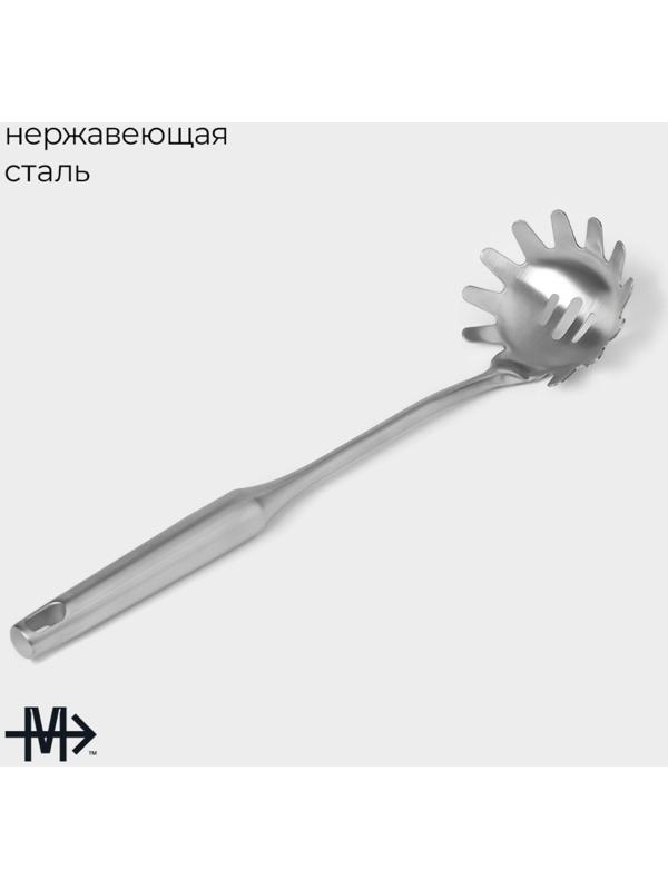 Ложка для спагетти Magistro 35х8,5 см, Luxe, цвет серебряный