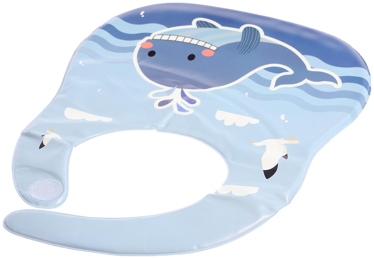 Нагрудник для кормления «Любимый малыш: Китёнок», непромокаемый, цвет синий