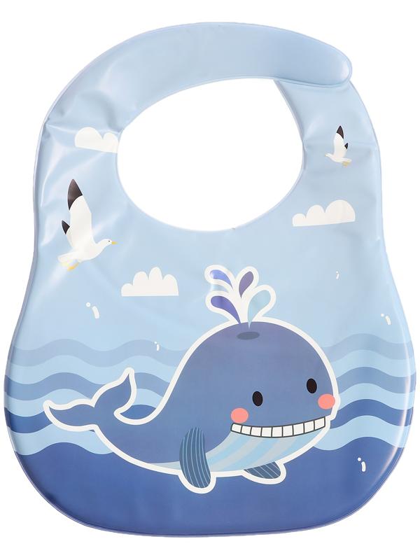 Нагрудник для кормления «Любимый малыш: Китёнок», непромокаемый, цвет синий