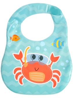 Нагрудник для кормления «Любимый малыш: Крабик», непромокаемый, цвет голубой