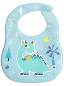 Нагрудник для кормления «Любимый малыш: Дракончик», непромокаемый, цвет голубой