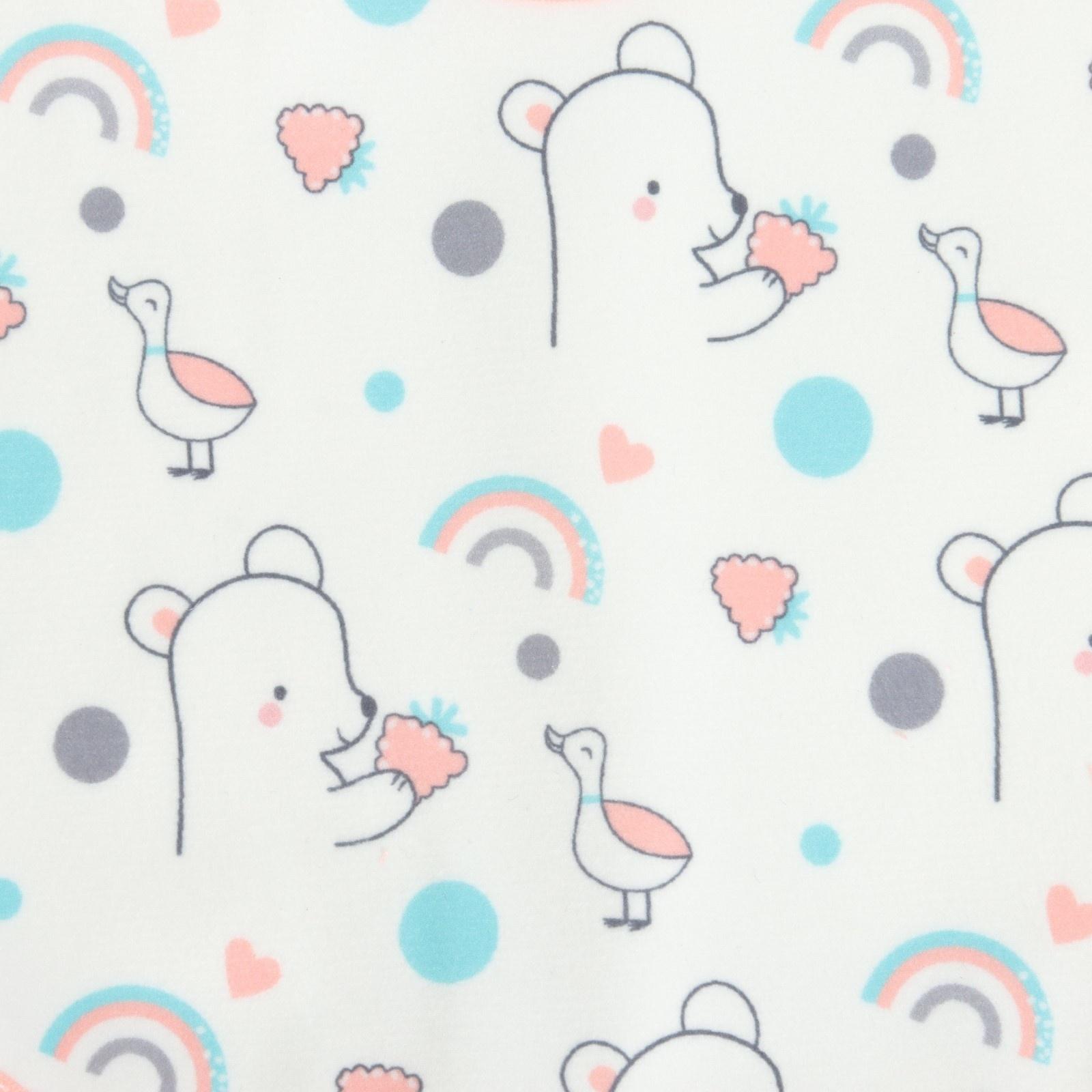 Набор: нагрудник детский 29х20, 4 шт. + подарок, Крошка Я (розовый и серый)