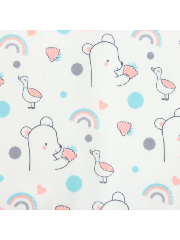 Набор: нагрудник детский 29х20, 4 шт. + подарок, Крошка Я (розовый и серый)