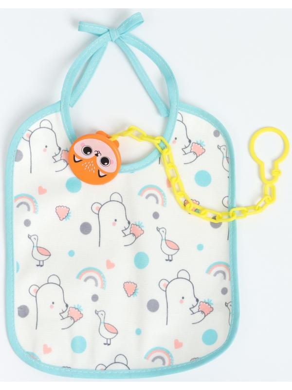 Набор: нагрудник детский Крошка Я, 17х20 см, 3 шт + подарок, Крошка Я