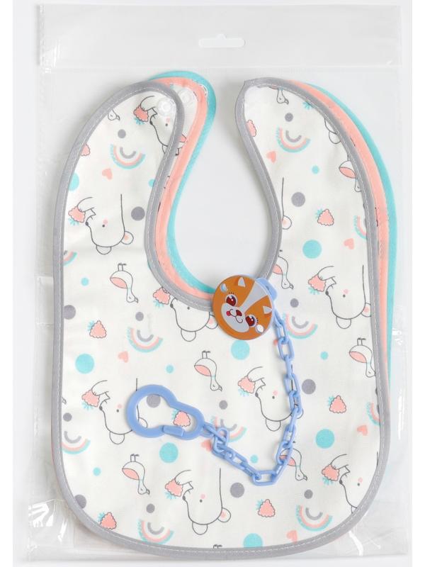 Набор: нагрудник детский Крошка Я, 20х29 см, 3 шт + подарок, Крошка Я