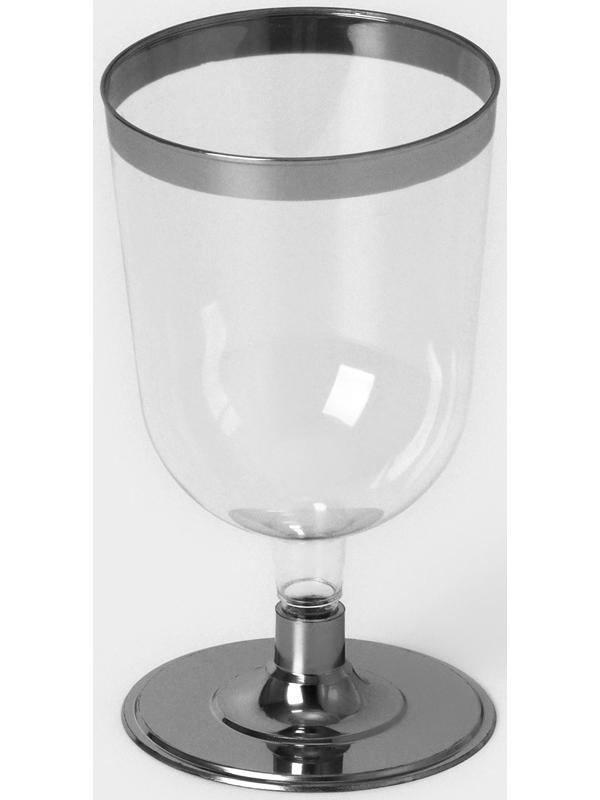 Бокал для вина «Кристалл», 200 мл, с металлизированными каемками, цвет прозрачный, 6 шт/уп