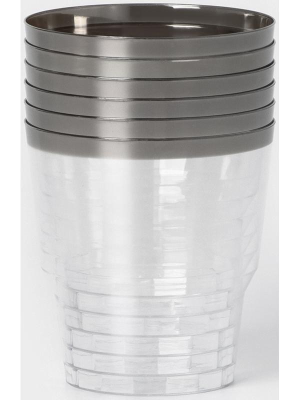 Стакан «Кристалл», 200 мл, с металлизированными каемками, цвет прозрачный, 6 шт/уп