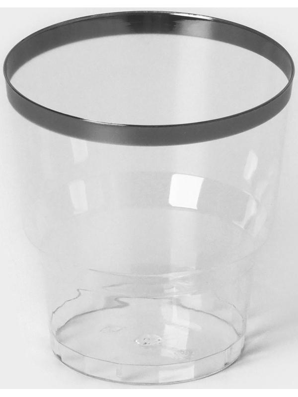 Стакан «Кристалл», 200 мл, с металлизированными каемками, цвет прозрачный, 6 шт/уп