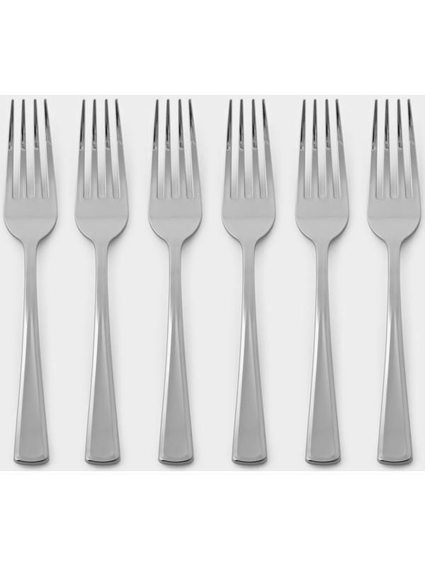 Вилка одноразовая, 19 см, цвет металлик, 6 шт/уп