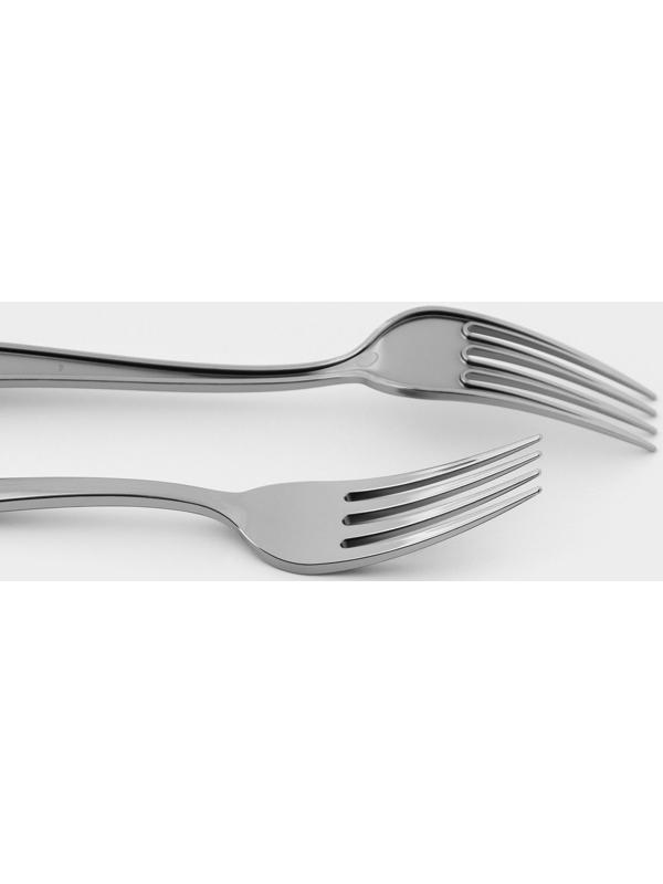 Вилка одноразовая, 19 см, цвет металлик, 6 шт/уп