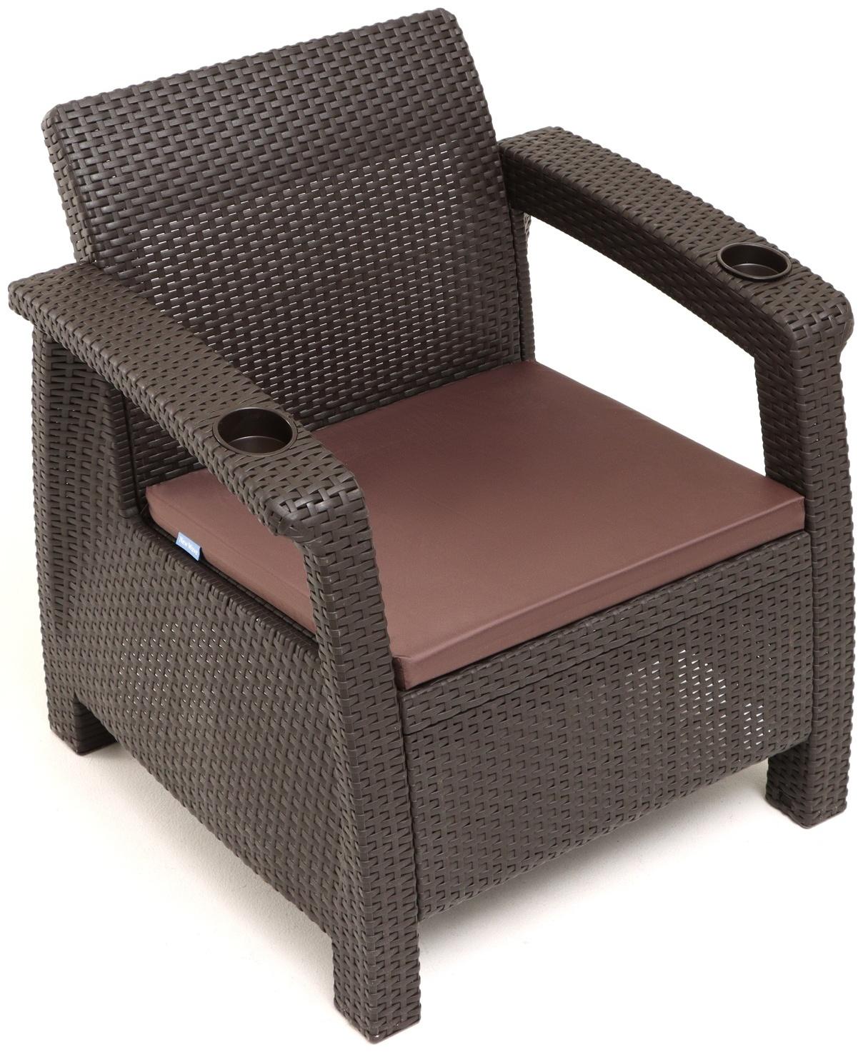 Подушка для дивана Альтернатива 53,5 х 49 х 5, коричневая