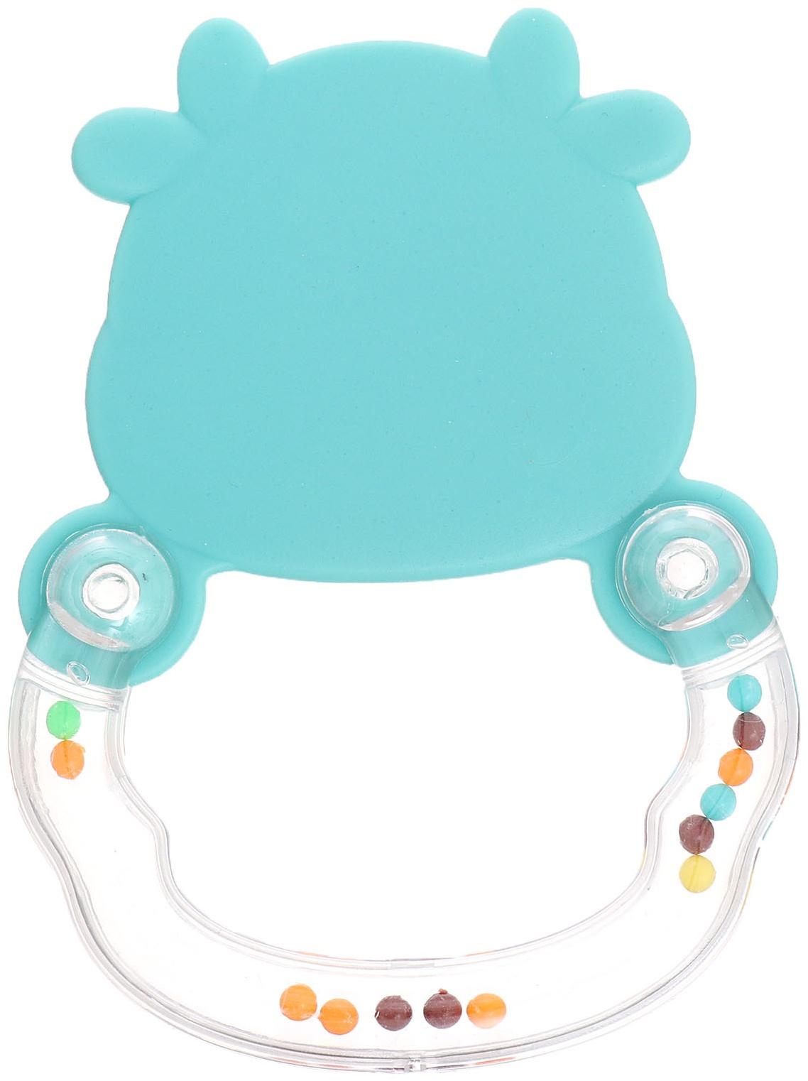 Погремушка детская «Бычок», с прорезывателем для зубов