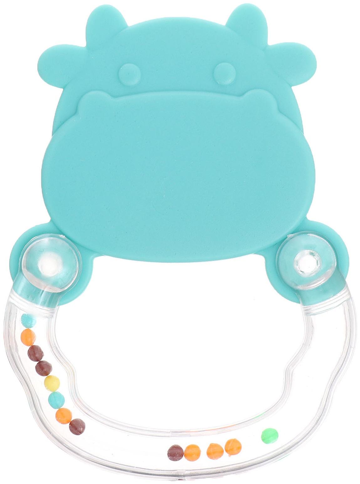 Погремушка детская «Бычок», с прорезывателем для зубов