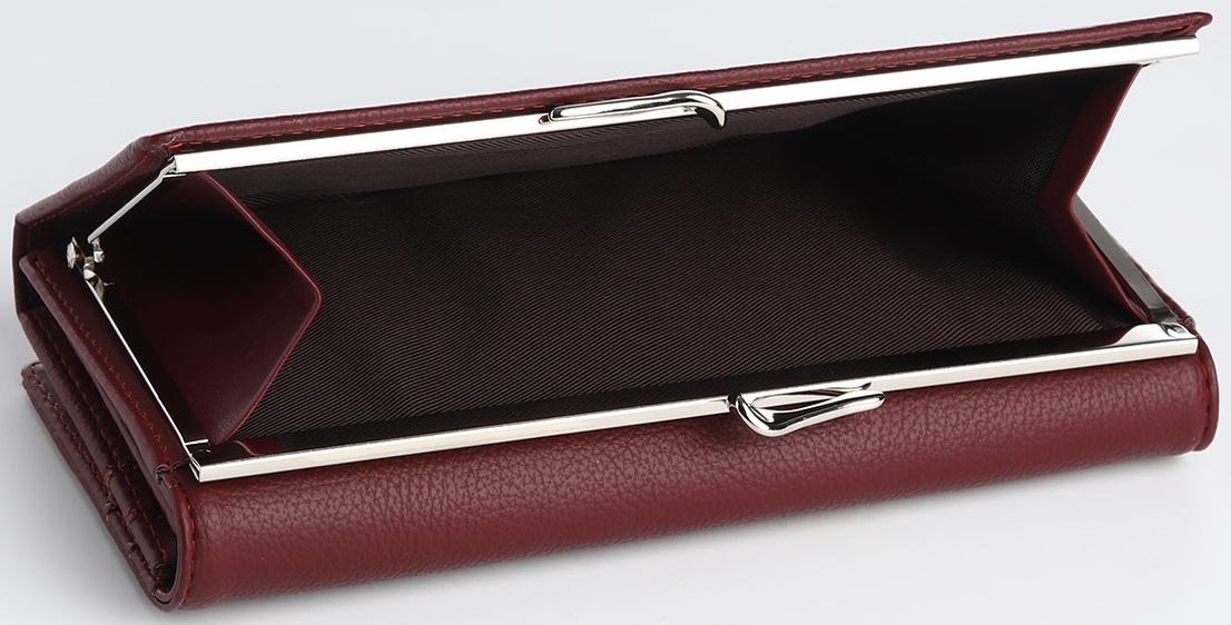 Кошелёк на магните, цвет бордовый