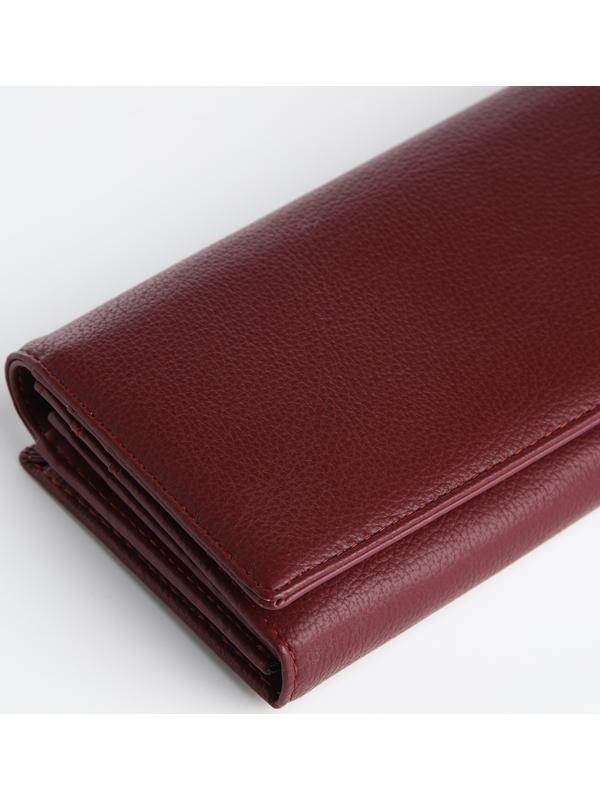 Кошелёк на магните, цвет бордовый