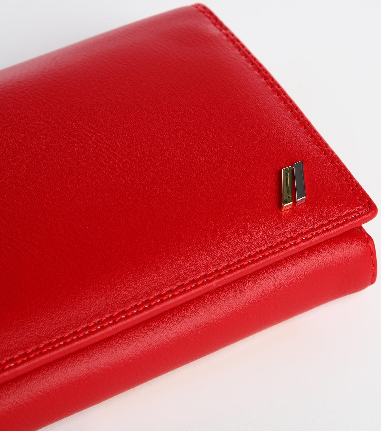 Кошелек жен 04-01-01, 18,5*4*9 см, 4 отд, отд/рамка, д/карт, д/монет, на магнитах, красный