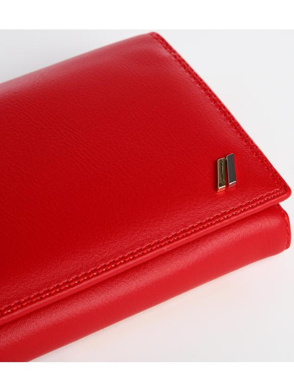 Кошелек жен 04-01-01, 18,5*4*9 см, 4 отд, отд/рамка, д/карт, д/монет, на магнитах, красный