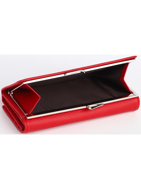 Кошелек жен 03-01-01, 18,5*4*9 см, 4 отд, отд/рамка, д/карт, д/монет, на магнитах, красный