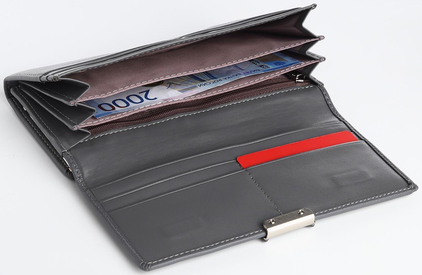 Кошелек жен 03-01-01, 18,5*4*9 см, 4 отд, 2отд/рамка, д/карт, д/монет, на магнитах,