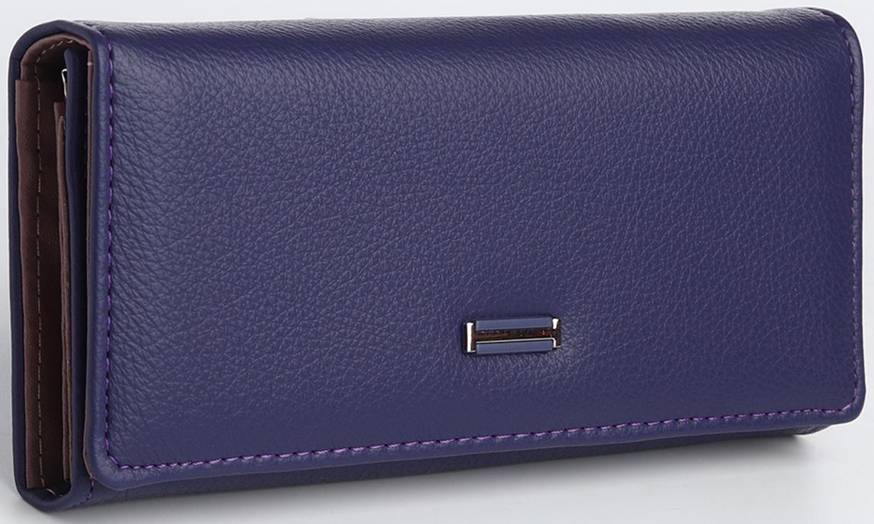 Кошелек жен 04-01-01, 18,5*3*9 см, 4 отд, отд/рамка, д/карт, д/монет, на магните, фиолет