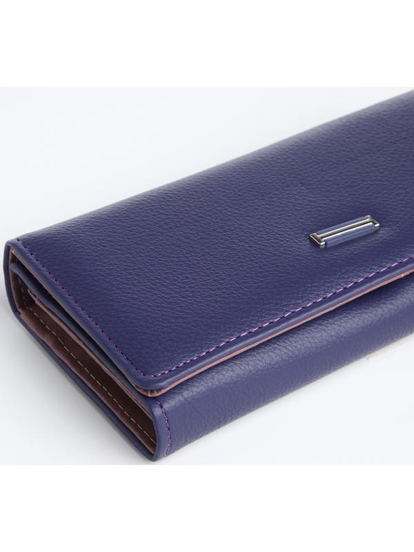 Кошелек жен 04-01-01, 18,5*3*9 см, 4 отд, отд/рамка, д/карт, д/монет, на магните, фиолет