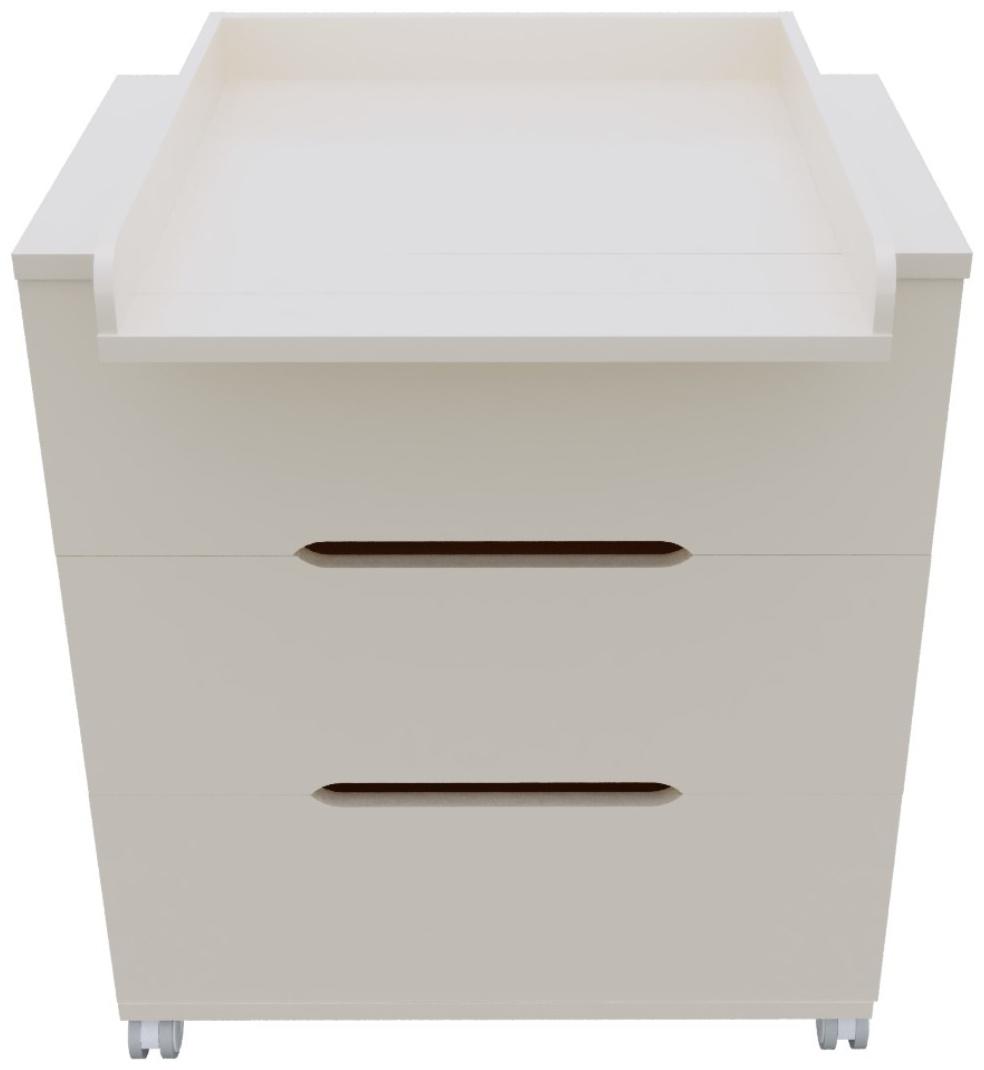 Комод пеленальный Anniken ЕCCO (МДФ) 800/3, белый стойки белые