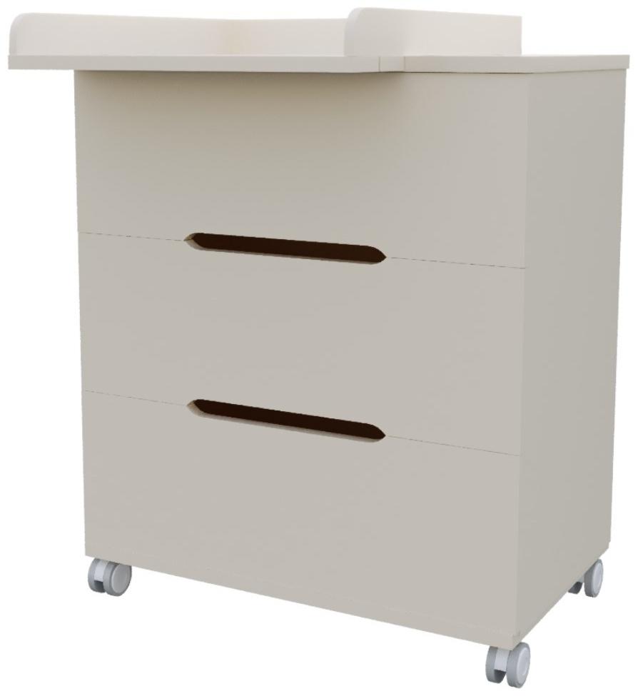 Комод пеленальный Anniken ЕCCO (МДФ) 800/3, белый стойки белые