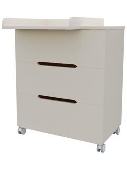 Комод пеленальный Anniken ЕCCO (МДФ) 800/3, белый стойки белые