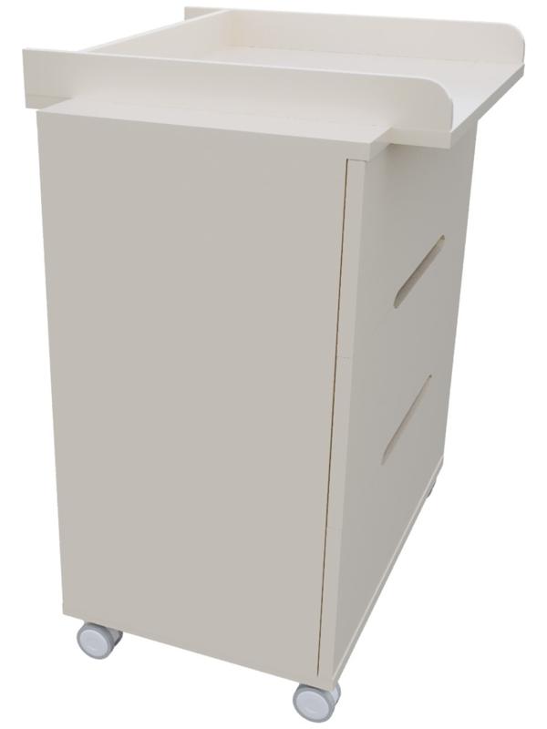 Комод пеленальный Anniken ЕCCO (МДФ) 800/3, белый стойки белые