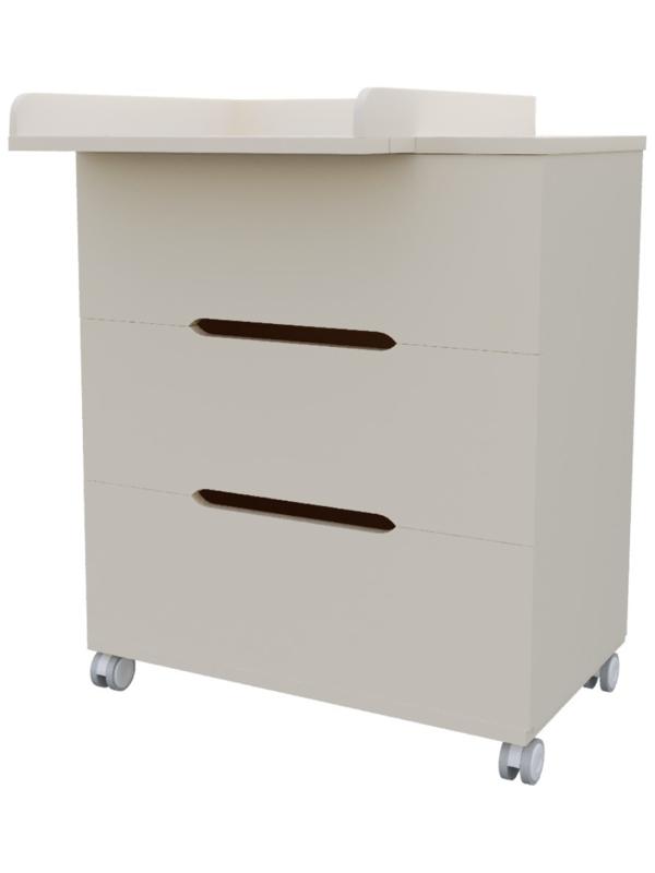 Комод пеленальный Anniken ЕCCO (МДФ) 800/3, белый стойки белые