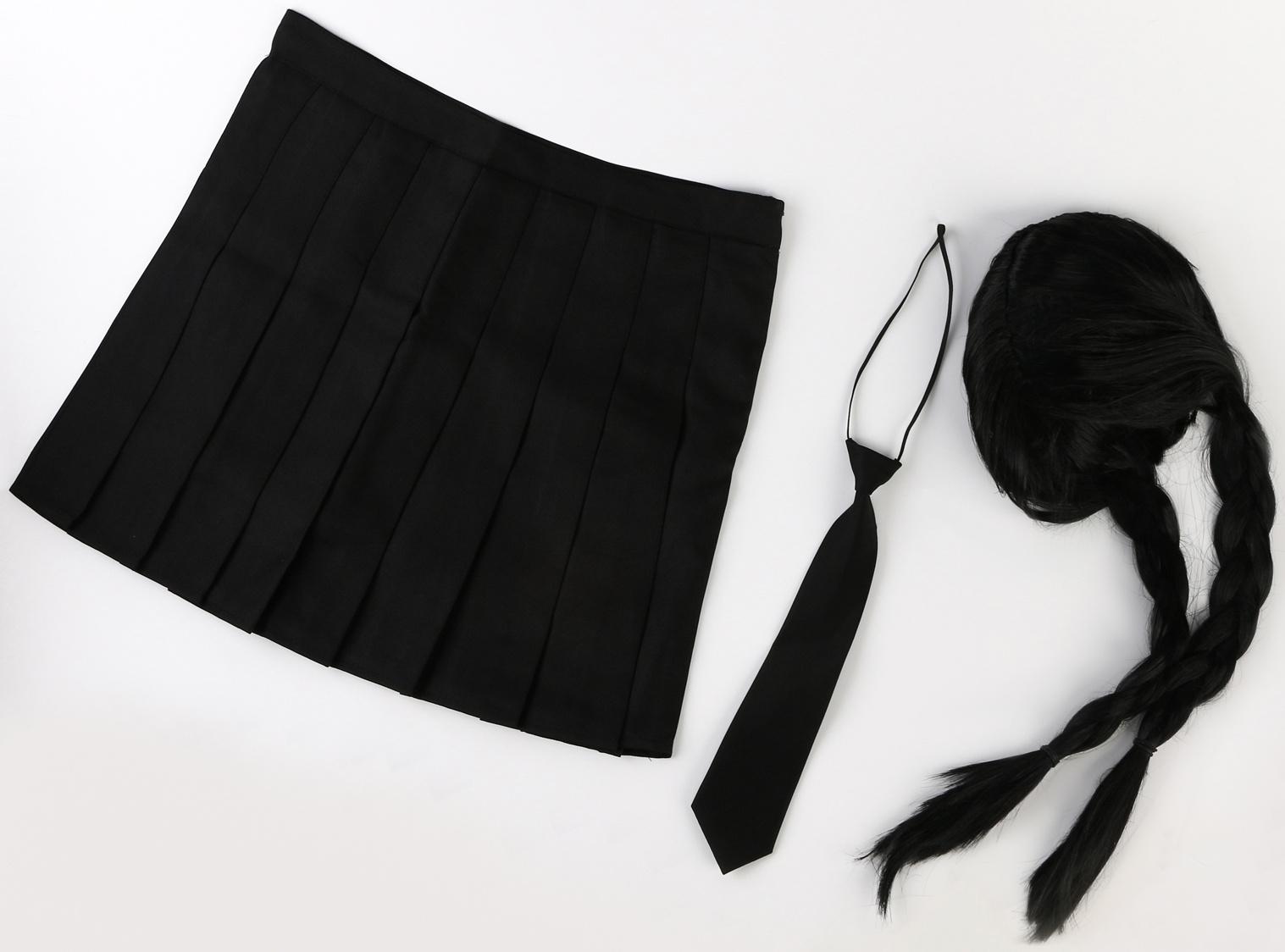 Карнавальный набор «Готическая девчонка», р. XXS, парик, юбка, галстук