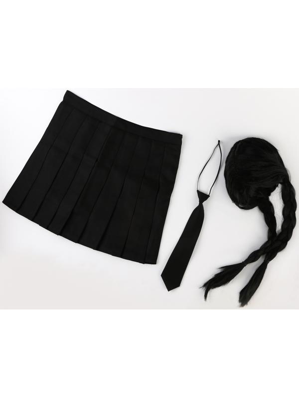 Карнавальный набор «Готическая девчонка», р. XS, парик, юбка, галстук