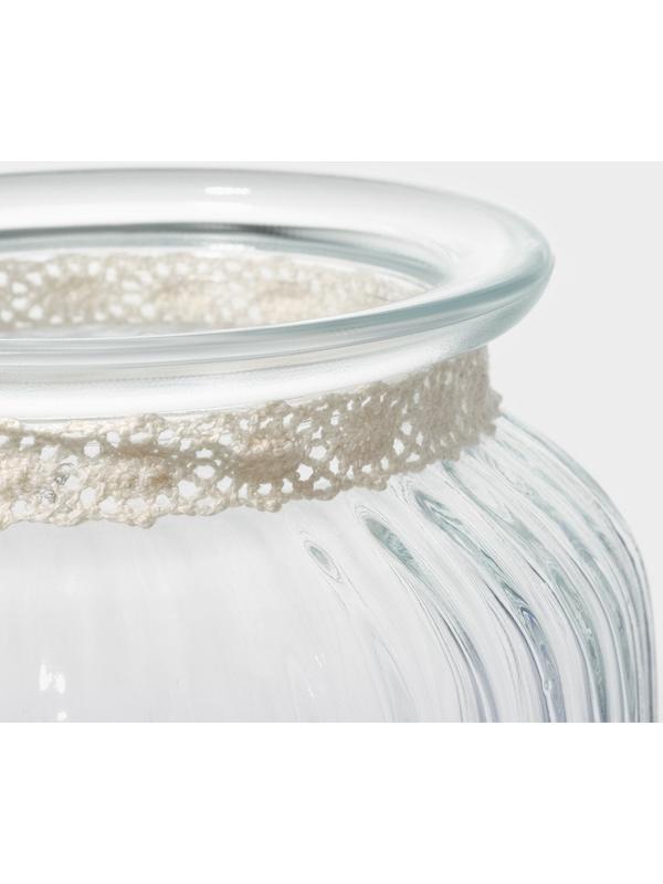 Банка стеклянная для сыпучих продуктов с керамической крышкой Доляна «Морская звезда», 600 мл, 11×19 см