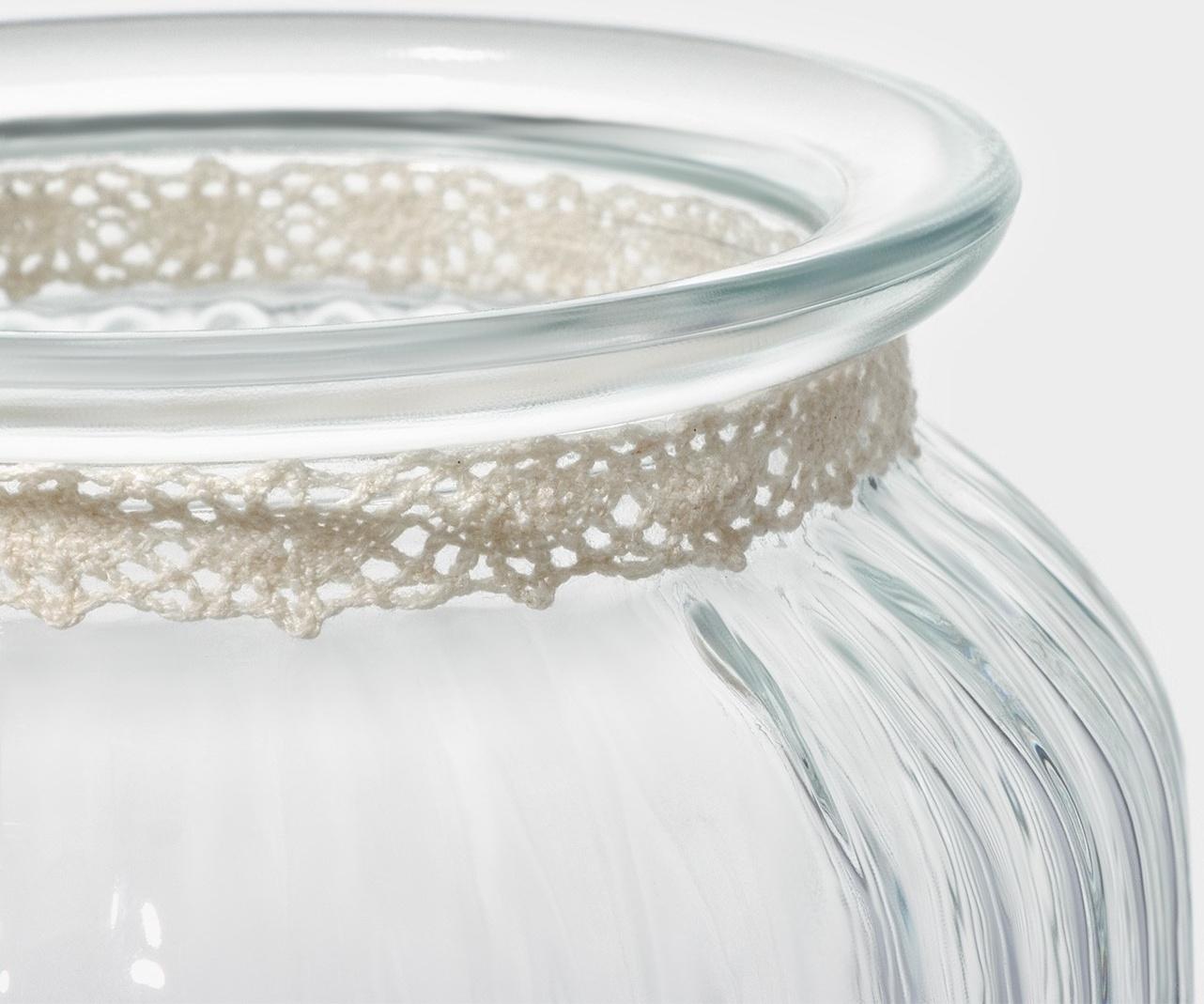 Банка стеклянная для сыпучих продуктов с керамической крышкой Доляна «Пляж», 600 мл,  11×12,5 см